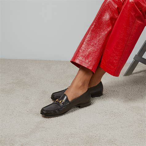 gucci leather loafer with trim|Gucci horsebit loafers women's.